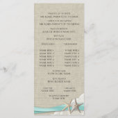 スターフィッシュアンドレース結婚式 プログラム (裏面)