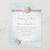 スターフィッシュアンドロープビーチ結婚式 招待状 (正面/裏面)
