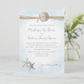 スターフィッシュアンドロープビーチ結婚式 招待状 (スタンド正面)