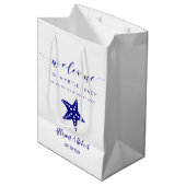 スターフィッシュウェルカムバッグ，目的地のウェディングゲスト ミディアムペーパーバッグ (正面アングル)