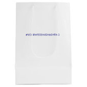 スターフィッシュウェルカムバッグ，目的地のウェディングゲスト ミディアムペーパーバッグ (裏面)