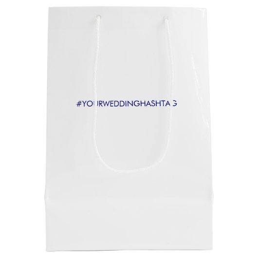 スターフィッシュウェルカムバッグ，目的地のウェディングゲスト ミディアムペーパーバッグ (裏面)