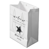 スターフィッシュウェルカムバッグ,目的地のウェディングゲスト ミディアムペーパーバッグ (正面アングル)