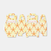 スターフィッシュウォーターカラーアートパターン名前をカスタムする フェイバーボックス (折り畳みなし)