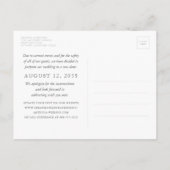 スターフィッシュウッドの日付素朴ビーチ結婚式の変更 案内ポストカード (裏面)