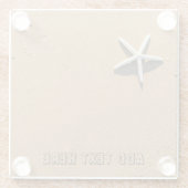 スターフィッシュオンサンディビーチ ガラスコースター (裏面)