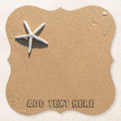 スターフィッシュオンサンディビーチ ペーパーコースター (正面)