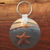 スターフィッシュオンビーチアットサンセット キーホルダー (正面)
