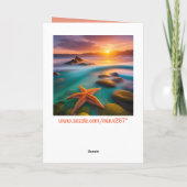 スターフィッシュオンビーチアットドーン誕生日 シーズンカード (裏面)