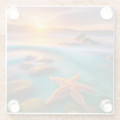 スターフィッシュオンビーチアットドーン ガラスコースター (裏面)