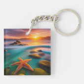 スターフィッシュオンビーチアットドーン キーホルダー (裏面)