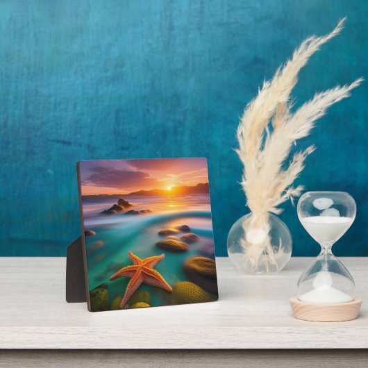 スターフィッシュオンビーチアットドーン フォトプラーク (インサイチュ)