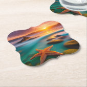 スターフィッシュオンビーチアットドーン ペーパーコースター (アングル)