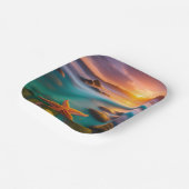 スターフィッシュオンビーチアットドーン ペーパープレート (傾斜あり)