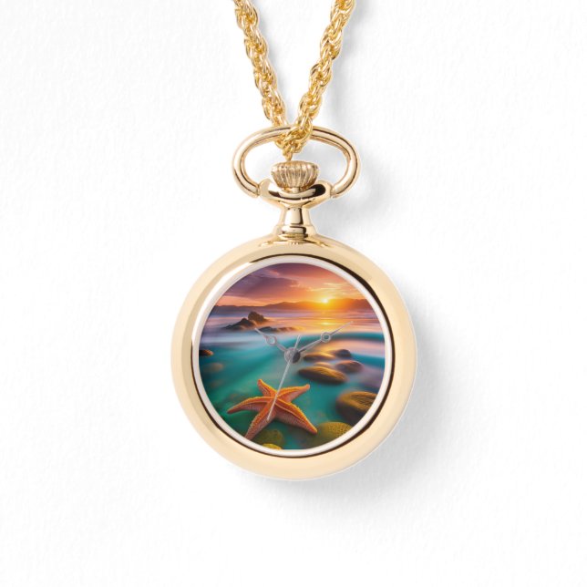 スターフィッシュオンビーチアットドーン 腕時計 (正面)