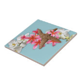 スターフィッシュオーキズプルメリアブルー タイル (側面)