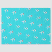 スターフィッシュオーナメントアクアビーチクリスマスパターン（の模様が）ある 薄葉紙 (正面)