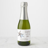 スターフィッシュカップルありがとうボトル スパークリングワインラベル (正面)