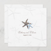 スターフィッシュカップルの両親を招待スクエア招待状 招待状 (正面/裏面)