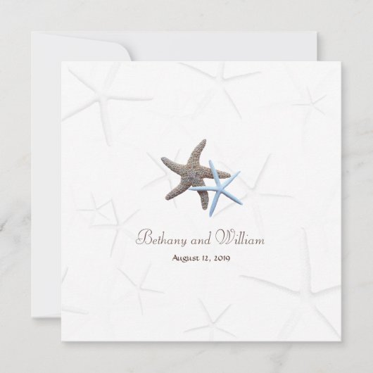 スターフィッシュカップルの両親を招待スクエア招待状 招待状 (正面)