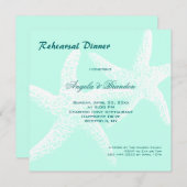 スターフィッシュカップルビーチ結婚式リハーサルディナー 招待状 (正面/裏面)