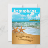 スターフィッシュカップルビーチ結婚式宿泊施設 招待状 (正面)