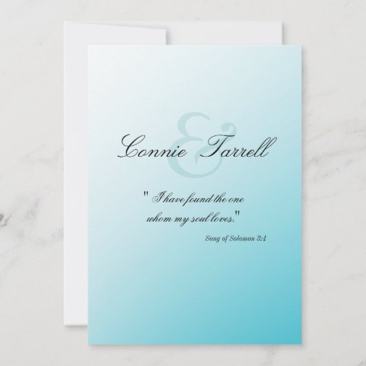 スターフィッシュカップルフェイクベリムビーチ結婚式 招待状 (裏面)