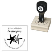 スターフィッシュカップル差出人住所インクスタンプ ラバースタンプ (押印)