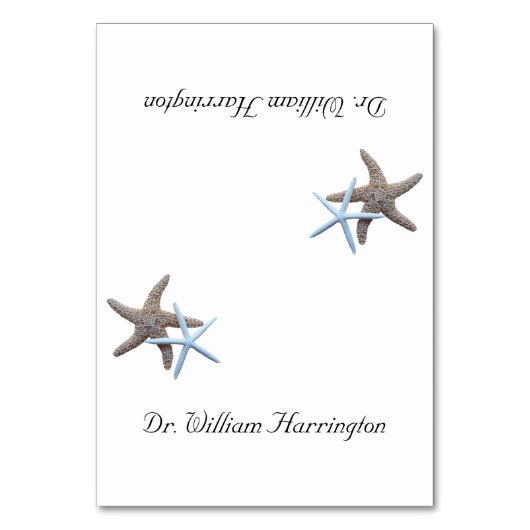 スターフィッシュカップル白いテンテッド座席表 テーブルナンバー (正面)