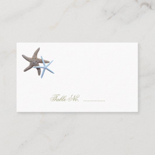 スターフィッシュカップル護衛シーティングカード プレイスカード (正面)