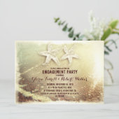 スターフィッシュカップル&シーフォームビーチ婚約パーティ 招待状 (スタンド正面)