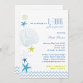 スターフィッシュガーデンシェブロンブライダルシャワー 招待状 (正面/裏面)