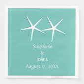 スターフィッシュキュートカップル ティールブルー モダン 2021 ウェディング (正面)