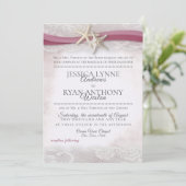 スターフィッシュクランベリービーチ結婚式招待状 招待状 (スタンド正面)