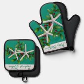 スターフィッシュクリスマスキッチンベーキング 鍋つかみ&鍋敷きセット (正面/裏面)