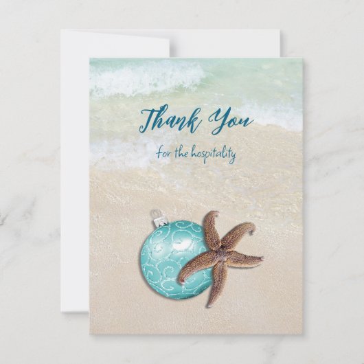 スターフィッシュクリスマスホスピタリティサンキューカード サンキューカード (正面)