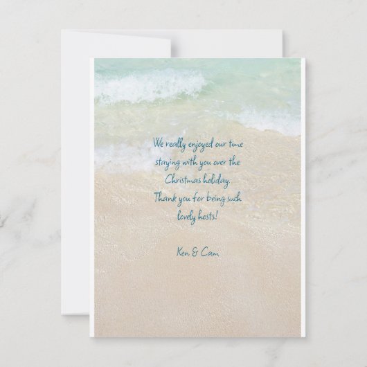 スターフィッシュクリスマスホスピタリティサンキューカード サンキューカード (裏面)