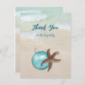 スターフィッシュクリスマスホスピタリティサンキューカード サンキューカード (正面/裏面)