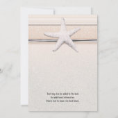 スターフィッシュクリーミーホワイトビーチ結婚式招待状 招待状 (裏面)