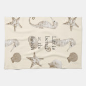 スターフィッシュクリームビーチ キッチンタオル (横)