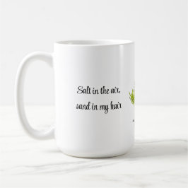 スターフィッシュコーヒーマグ付きブルネットの人魚 コーヒーマグカップ