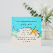 スターフィッシュサマービーチ婚約パーティ招待状 招待状 (スタンド正面)