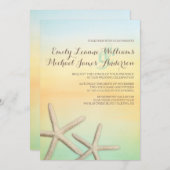 スターフィッシュサンセットビーチトロピカル結婚式招待状 招待状 (正面/裏面)