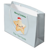 スターフィッシュサンタクリスマス ラージペーパーバッグ (裏面アングル)