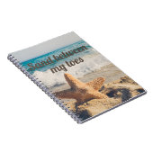 スターフィッシュサンディビーチ海砂つま先の間 ノートブック (右側)