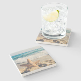 スターフィッシュサンディビーチ海 ストーンコースター