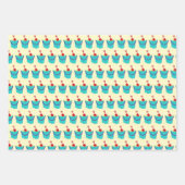 スターフィッシュサンドキャッスルサンドトイズサマーおもしろいビーチ ラッピングペーパーシート (正面)