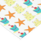 スターフィッシュサンドキャッスルサンドペールサマービーチプリント テーブルクロス (アングル)