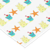 スターフィッシュサンドキャッスルビーチペイルサマーバケーションおもしろい ショートテーブルランナー (コーナー)