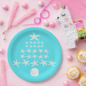 スターフィッシュサンドドルアクアトロピカルクリスマス ペーパープレート (パーティー)